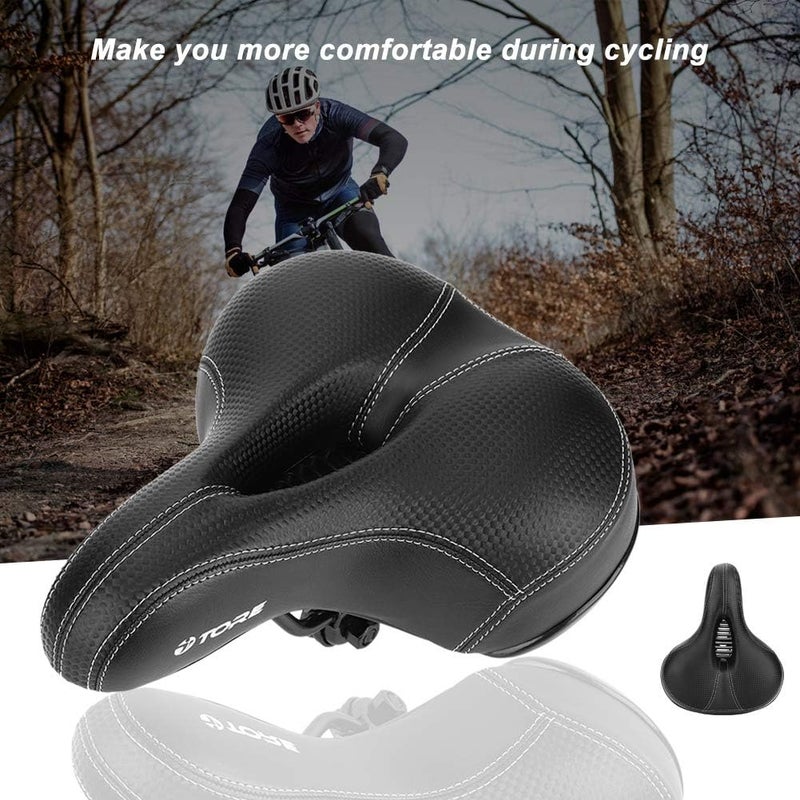 woobles Bicycle Saddle, Comfortable Bike Seat, Wide Big Bike Silicone Cushion Extra Comfort Sporty Soft Pad Saddle Seat Replacement for Men Women - Image 3